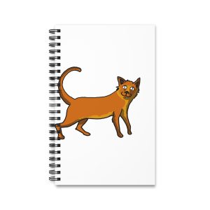 Cuaderno de espiral - Camiseta Moix – gato naranja de paseo