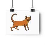 Lamina Giclee - Camiseta Moix – gato naranja de paseo