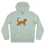 Sudadera con capucha King - Verde agua - Camiseta Moix – gato naranja de paseo