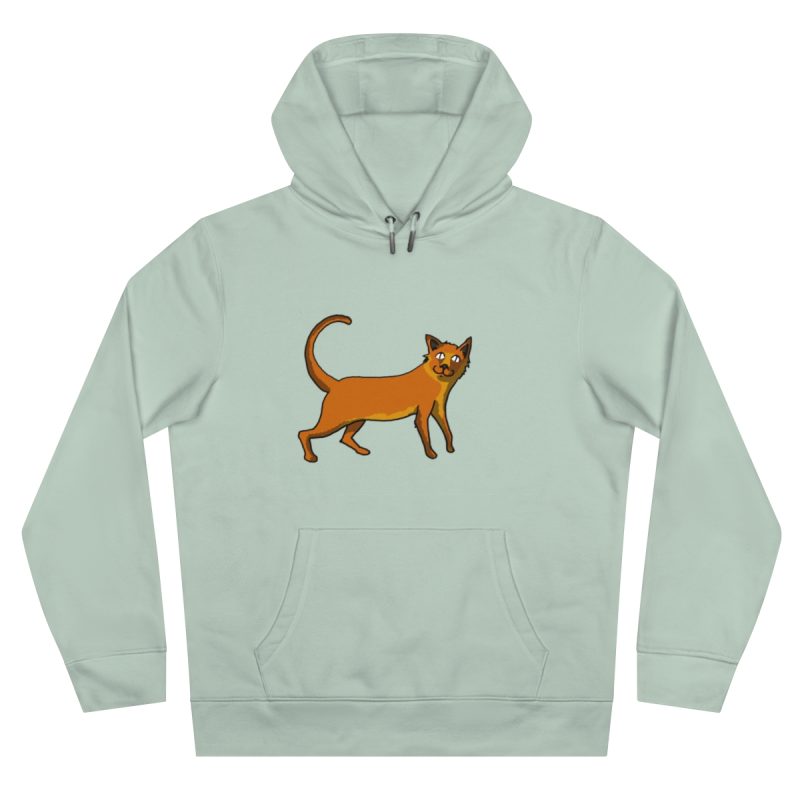 Sudadera con capucha King - Verde agua - Camiseta Moix – gato naranja de paseo