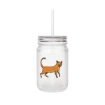 Tarro de cristal - Transparente - Camiseta Moix – gato naranja de paseo