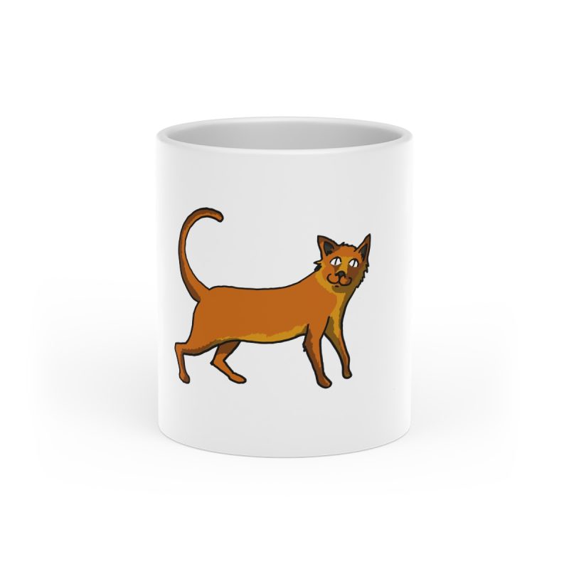 Taza con asa de corazon - Blanco - Camiseta Moix – gato naranja de paseo Taza con asa de corazon - Blanco - Camiseta Moix – gato naranja de paseo