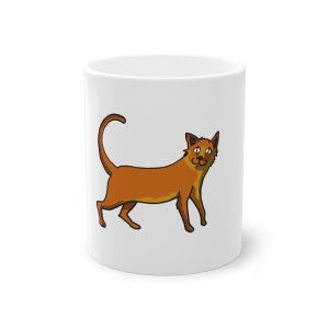 Taza estandar 325 ml - Blanco - Camiseta Moix – gato naranja de paseo