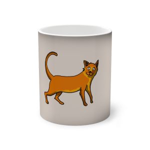 Taza magica que cambia de color - Negro - Camiseta Moix – gato naranja de paseo