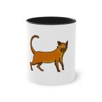 Taza bicolor - Negro - Camiseta Moix – gato naranja de paseo