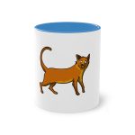 Taza bicolor - Azul claro - Camiseta Moix – gato naranja de paseo