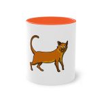 Taza bicolor - Naranja - Camiseta Moix – gato naranja de paseo