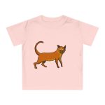 Camiseta de bebe - Rosa empolvado - Camiseta Moix – gato naranja de paseo Camiseta de bebe - Rosa empolvado - Camiseta Moix – gato naranja de paseo
