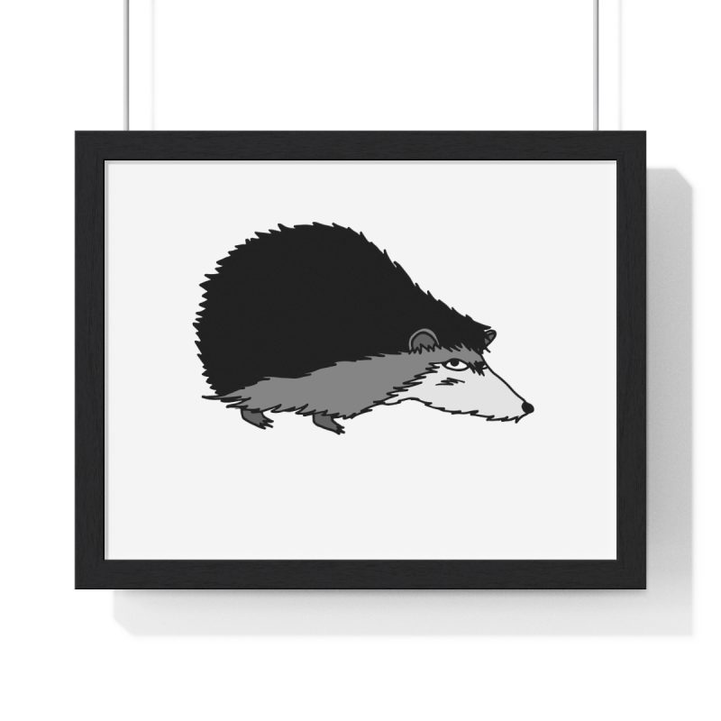 Poster enmarcado horizontal - Negro - Eriço Poster enmarcado horizontal - Negro - Eriço