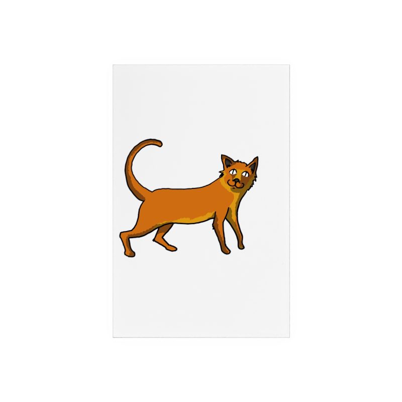Cartel de metacrilato con soporte - Camiseta Moix – gato naranja de paseo Cartel de metacrilato con soporte - Camiseta Moix – gato naranja de paseo