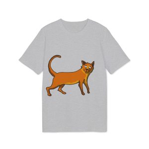 Camiseta Creator 2.0 - Gris jaspeado claro - Camiseta Moix – gato naranja de paseo