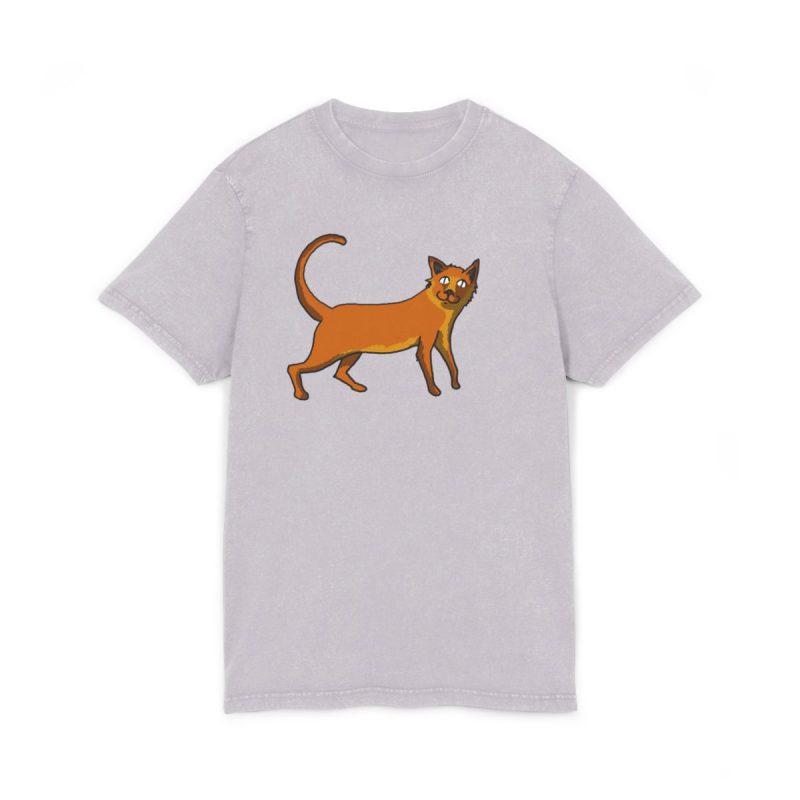 Camiseta lavado acido cuello redondo - Lila suave - Camiseta Moix – gato naranja de paseo Camiseta lavado acido cuello redondo - Lila suave - Camiseta Moix – gato naranja de paseo