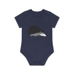Body bebe manga corta organico - Azul marino nautico - Eriço Body bebe manga corta organico - Azul marino nautico - Eriço