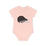 Body bebe manga corta organico - Rosa empolvado - Eriço Body bebe manga corta organico - Rosa empolvado - Eriço