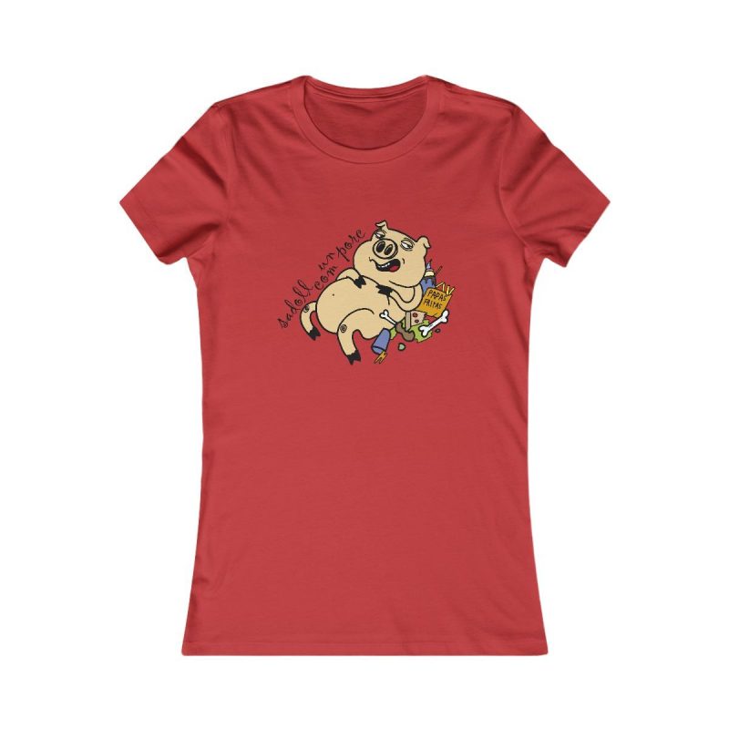 Camiseta mujer Favorite - Rojo - Camiseta «Sadoll com porc»