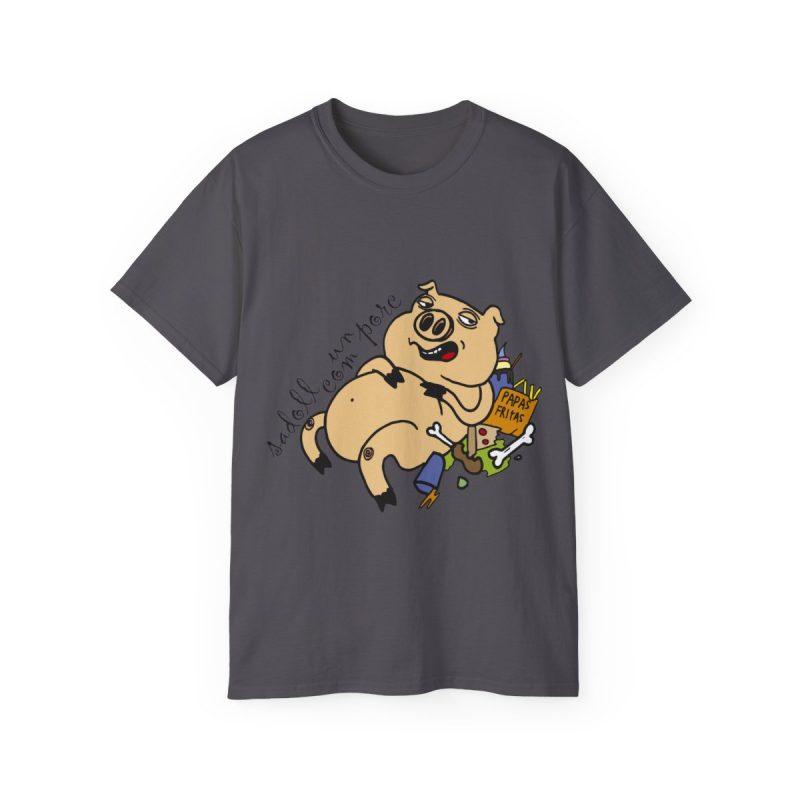 Camiseta ultra algodon - Gris marengo - Camiseta «Sadoll com porc» Camiseta ultra algodon - Gris marengo - Camiseta «Sadoll com porc»