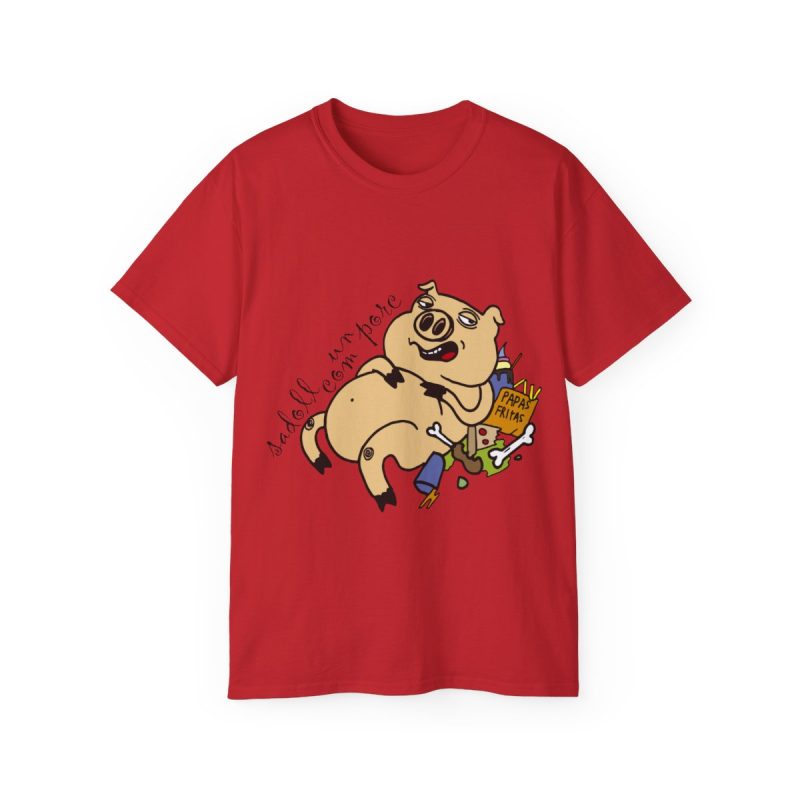 Camiseta ultra algodon - Rojo - Camiseta «Sadoll com porc»