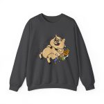 Sudadera cuello redondo - Gris oscuro jaspeado - Camiseta «Sadoll com porc» Sudadera cuello redondo - Gris oscuro jaspeado - Camiseta «Sadoll com porc»