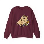 Sudadera cuello redondo - Granate - Camiseta «Sadoll com porc» Sudadera cuello redondo - Granate - Camiseta «Sadoll com porc»