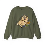 Sudadera cuello redondo - Verde militar - Camiseta «Sadoll com porc» Sudadera cuello redondo - Verde militar - Camiseta «Sadoll com porc»