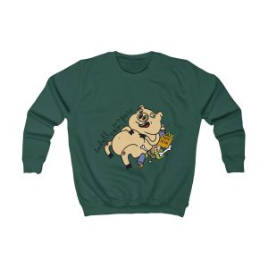 Sudadera infantil - Verde botella - Camiseta «Sadoll com porc»