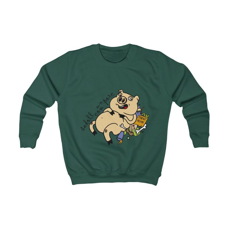 Sudadera infantil - Verde botella - Camiseta «Sadoll com porc» Sudadera infantil - Verde botella - Camiseta «Sadoll com porc»