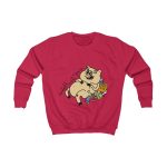 Sudadera infantil - Rojo fuego - Camiseta «Sadoll com porc» Sudadera infantil - Rojo fuego - Camiseta «Sadoll com porc»