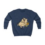 Sudadera infantil - Azul marino Oxford - Camiseta «Sadoll com porc» Sudadera infantil - Azul marino Oxford - Camiseta «Sadoll com porc»