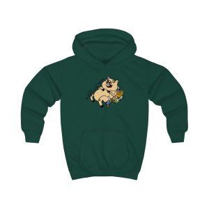 Sudadera con capucha infantil - Verde botella - Camiseta «Sadoll com porc»