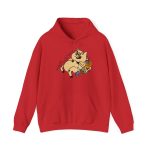 Sudadera con capucha - Rojo - Camiseta «Sadoll com porc»