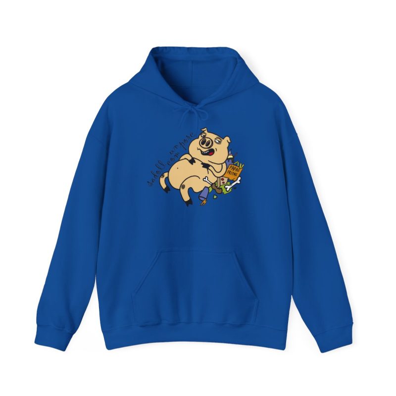 Sudadera con capucha - Azul royal - Camiseta «Sadoll com porc»