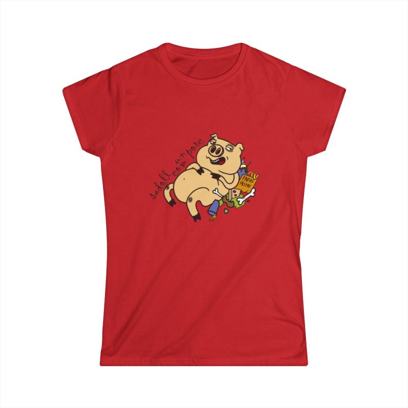 Camiseta mujer Softstyle - Rojo - Camiseta «Sadoll com porc»