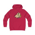 Sudadera universitaria mujer - Rojo fuego - Camiseta «Sadoll com porc» Sudadera universitaria mujer - Rojo fuego - Camiseta «Sadoll com porc»