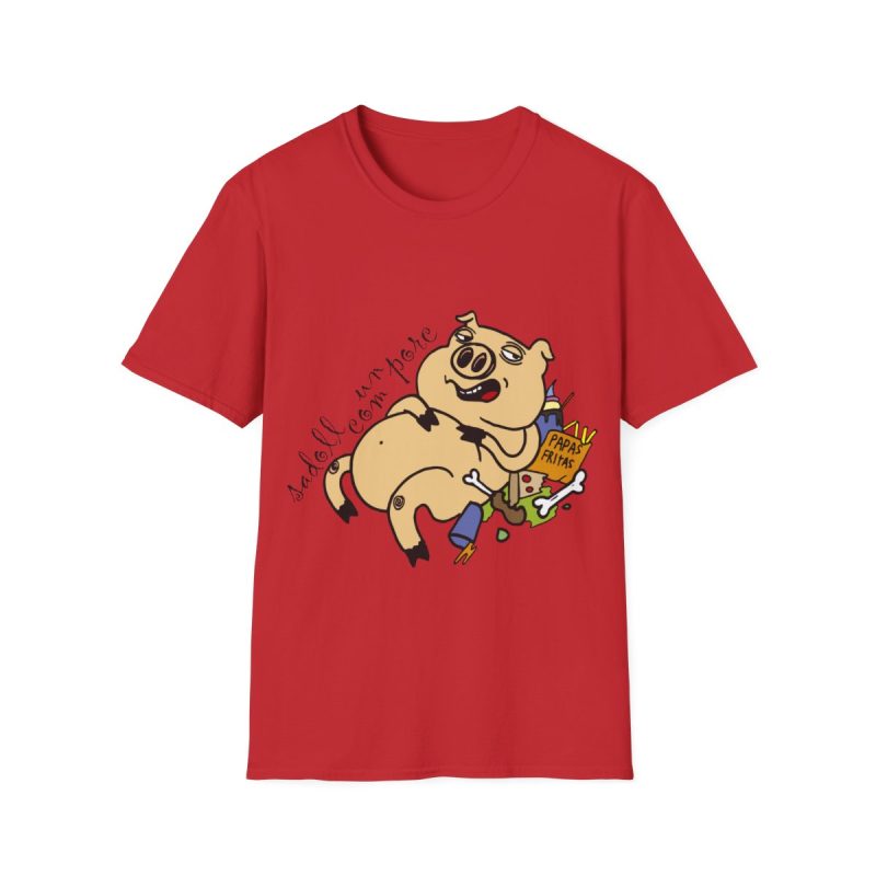 Camiseta Softstyle - Rojo - Camiseta «Sadoll com porc»