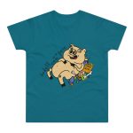 Camiseta hombre punto liso - Azul diva - Camiseta «Sadoll com porc»