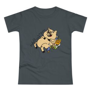 Camiseta mujer punto liso - Gris oscuro - Camiseta «Sadoll com porc»