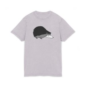 Camiseta lavado acido cuello redondo - Lila suave - Eriço