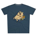 Camiseta hombre corte moderno - Azul vaquero - Camiseta «Sadoll com porc»