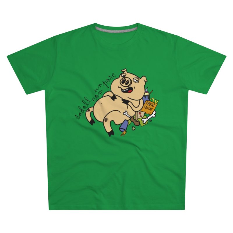 Camiseta hombre corte moderno - Verde Kelly - Camiseta «Sadoll com porc»
