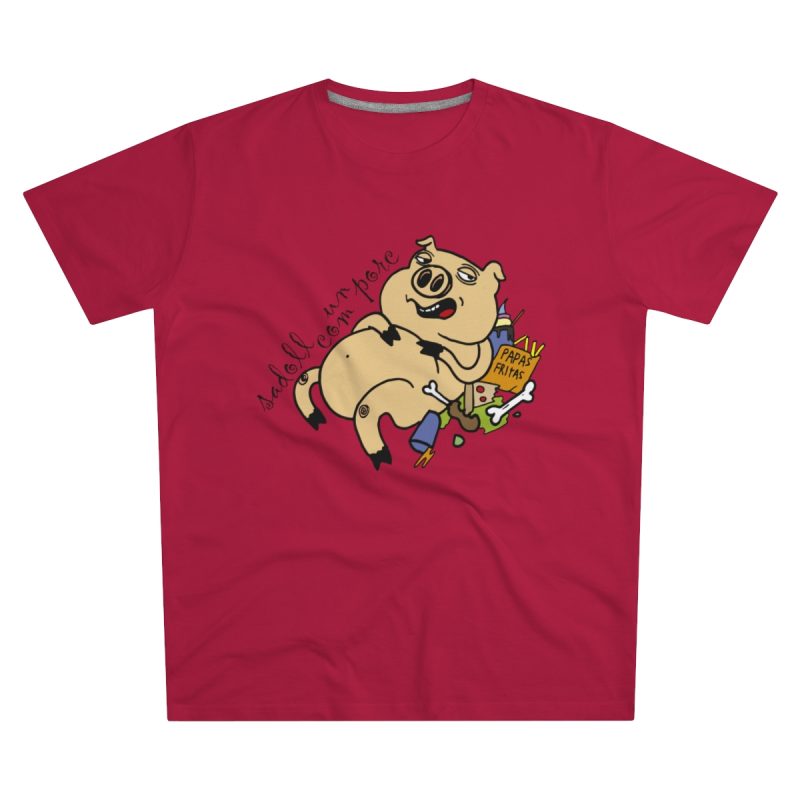 Camiseta hombre corte moderno - Rojo - Camiseta «Sadoll com porc»