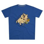 Camiseta hombre corte moderno - Azul royal intenso - Camiseta «Sadoll com porc»