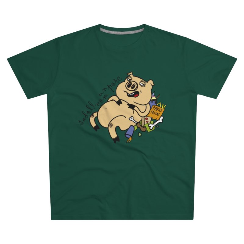 Camiseta hombre corte moderno - Verde botella - Camiseta «Sadoll com porc»