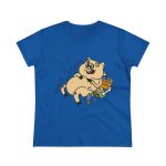 Camiseta mujer algodon medio - Azul royal - Camiseta «Sadoll com porc» Camiseta mujer algodon medio - Azul royal - Camiseta «Sadoll com porc»