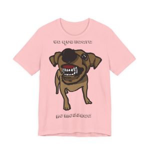 Camiseta jersey manga corta - Rosa - Camiseta «Ca que ladra no mossega»