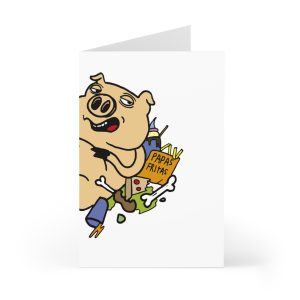 Tarjetas de felicitacion (7 uds.) - Camiseta «Sadoll com porc»