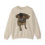 Sudadera cuello redondo - Arena - Camiseta «Ca que ladra no mossega» Sudadera cuello redondo - Arena - Camiseta «Ca que ladra no mossega»