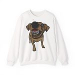 Sudadera cuello redondo - Blanco - Camiseta «Ca que ladra no mossega» Sudadera cuello redondo - Blanco - Camiseta «Ca que ladra no mossega»