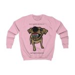 Sudadera infantil - Rosa bebe - Camiseta «Ca que ladra no mossega»