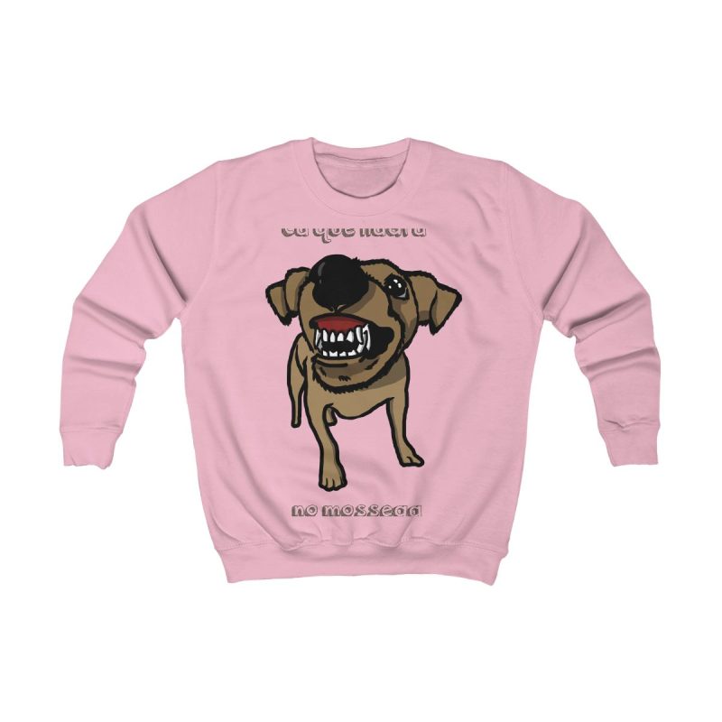 Sudadera infantil - Rosa bebe - Camiseta «Ca que ladra no mossega»