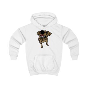 Sudadera con capucha infantil - Blanco artico - Camiseta «Ca que ladra no mossega»